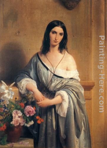 Malinconia painting - Francesco Hayez Malinconia art painting